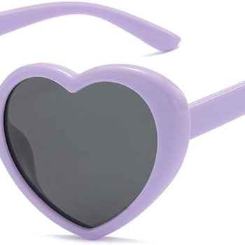 Kids Rainbow Sunglasses Polarized Cute Heart Shaped Sunglasses for Kids Girls Age 3-8