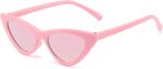 Little Girls Cat Eye Sunglasses Retro Vintage Narrow Sunglasses for Kids for Outdoor Beach Holiday