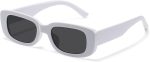 Rectangle Sunglasses for Women Men Trendy  Retro 90s Sun Glasses  Protection Cool Square Frame