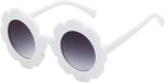 Girl Sunglasses for Kid Round Flower Anti-UV Sunglasses Cute UV400 Protection Eyewear for Photography Outdoor Beach