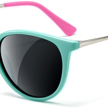 Kids Polarized Sunglasses Vintage Round Children Shades for Girls & Boys 5-12 UV400 Protection