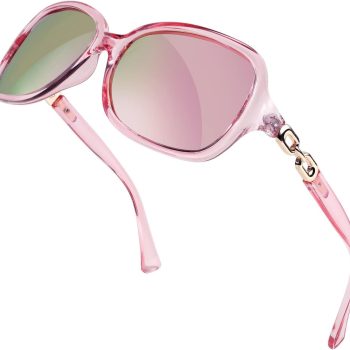 Vintage Square Polarized Sunglasses for Women UV400 Travel Driving Fashion Arcuate Sunglasses