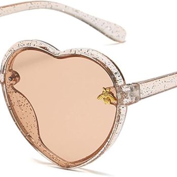 Kids Heart Sunglasses Heart Shaped Sunglasses Cute Kids Eyewear for Pool Beach Outdoor Age 3-10 Years