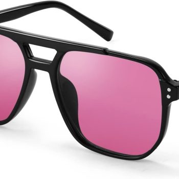 Retro Square Aviator Sunglasses Women Men 70s Vintage Trendy Plastic Frame Sun Glasses