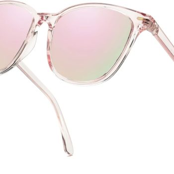 Polarized Sunglasses for Women, Square Mirrored Trendy Shades with UV Protection Reduce Glare Sun Glasses