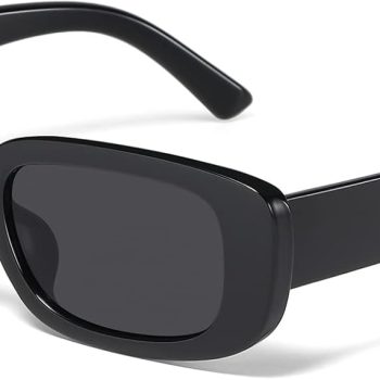 Rectangle Sunglasses for Women Men Trendy  Retro 90s Sun Glasses  Protection Cool Square Frame