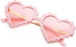 Kids Heart Girls Sunglasses UV 400 Protection for Toddler Party Beach Shades Age 3-10