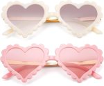 Toddler Heart Sunglasses for Girls - Kids Cute Heart Shaped Glasses Age 3-10
