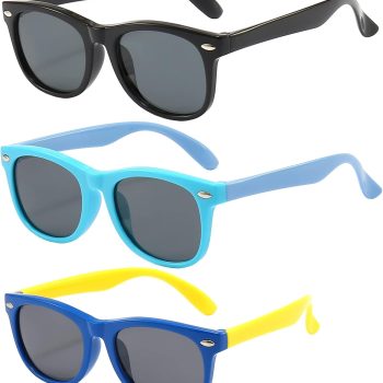 3 Pack Kids Sunglasses for Boys Girls Kid children's Polarized Sunglasses Age 3-10