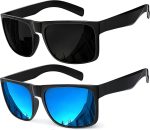 Men's Polarized Square Sunglasses UV400 Protection, Standard & X-Large Shades
